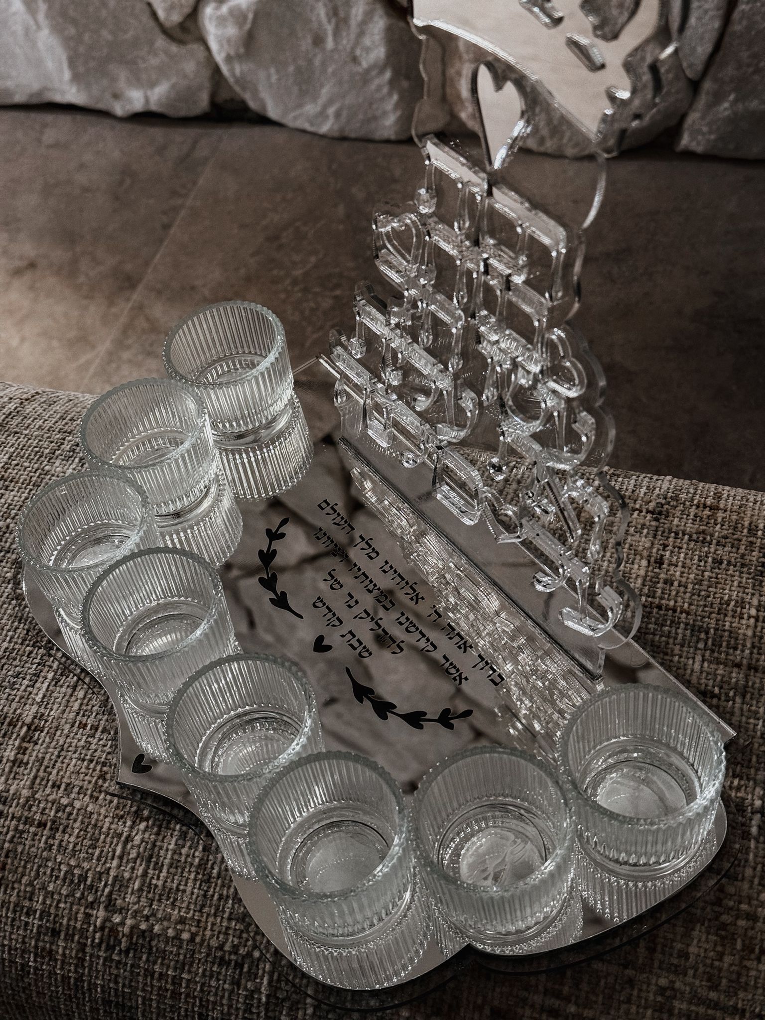 פמוטים 8 קנים דגם "רבות בנות" – תמונה 3