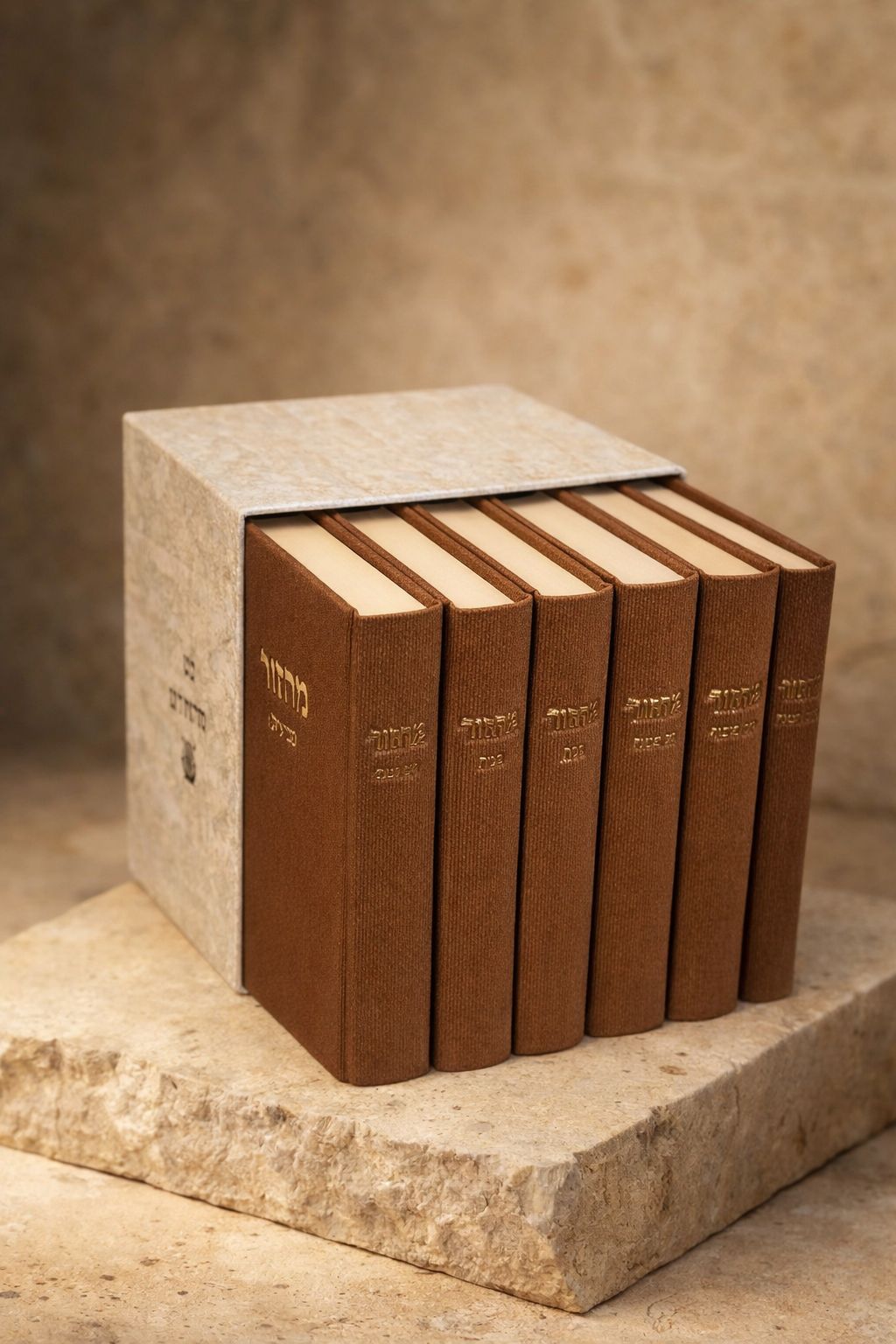 סט מחזורים מהודר קורדרוי חום שוקולד