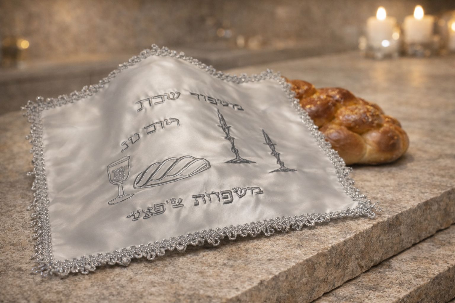 מארז כיסוי חלות וחולצה ליין תואמת עם שם משפחה – תמונה 2